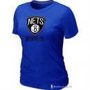 T-Shirt NBA Pas Cher Femme Brooklyn Nets Bleu Profond
