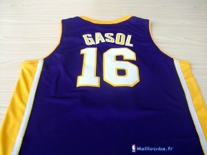 Maillot NBA Pas Cher Los Angeles Lakers Pau Gasol 16 Pourpre