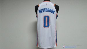 Maillot NBA Pas Cher Oklahoma City Thunder Russell Westbrook 0 Blanc Association 2017/18