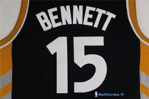 Maillot NBA Pas Cher Toronto Raptors Anthony Bennett 15 Noir Jaune