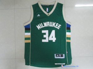 Maillot NBA Pas Cher Milwaukee Bucks Giannis Antetokounmpo 34 Vert