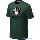 T-Shirt NBA Pas Cher Brooklyn Nets Vert Sombre 01