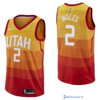 Maillot NBA Pas Cher Utah Jazz Joe Ingles 2 Nike Jaune Ville 2017/18