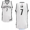 Maillot NBA Pas Cher Brooklyn Nets Jeremy Lin 7 Blanc