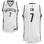 Maillot NBA Pas Cher Brooklyn Nets Jeremy Lin 7 Blanc