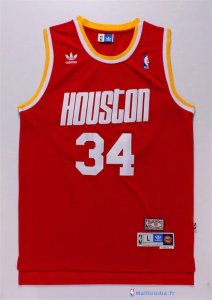 Maillot NBA Pas Cher Houston Rockets Hakeem Abdul Olajuwon 34 Rouge