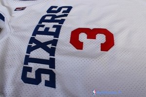 Maillot NBA Pas Cher Philadelphia Sixers Allen Iverson 3 Blanc