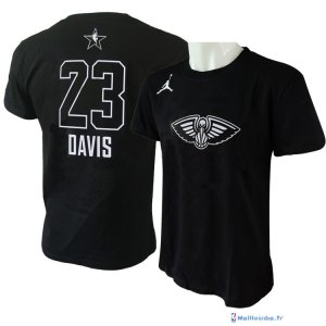 Maillot Manche Courte All Star 2018 Anthony Davis 23 Noir