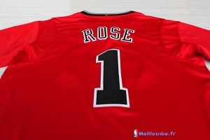 Maillot NBA Pas Cher Noël Rouge Chicago Bulls Rose 1