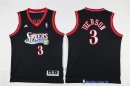 Maillot NBA Pas Cher Philadelphia Sixers Junior Allen Iverson 3 Noir