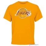 T-Shirt NBA Pas Cher Los Angeles Lakers Jaune 03