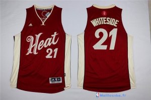 Maillot NBA Pas Cher Noël Miami Heat Blancside 21 Rouge