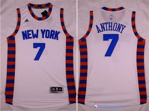 Maillot NBA Pas Cher New York Knicks Carmelo Anthony 7 Blanc Dentelle