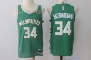 Maillot NBA Pas Cher Milwaukee Bucks Giannis Antetokounmpo 34 Vert 2017/18