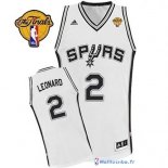 Maillot NBA Pas Cher Finales San Antonio Spurs Leonard 2 Blanc