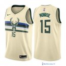 Maillot NBA Pas Cher Milwaukee Bucks Greg Monroe 15 Nike Crema Ville 2017/18