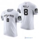 Maillot Manche Courte San Antonio Spurs Patty Mills 8 Blanc 2017/18