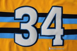 Maillot NBA Pas Cher Denver Nuggets JaVale McGee 34 Jaune