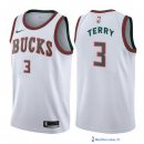 Maillot NBA Pas Cher Milwaukee Bucks Jason Terry 3 Retro Blanc 2017/18