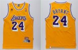 Maillot NBA Pas Cher Los Angeles Lakers Kobe Bryant 24 Retro Jaune
