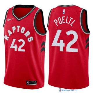 Maillot NBA Pas Cher Toronto Raptors Jakob Poeltl 42 Rouge Icon 2017/18