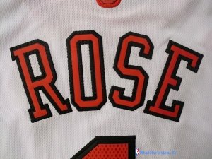 Maillot NBA Pas Cher Chicago Bulls Derrick Rose 1 Blanc