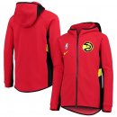 Atlanta Hawks Nike Red Team Logo Showtime Raglan Performance Full-Zip Hoodie