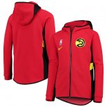 Atlanta Hawks Nike Red Team Logo Showtime Raglan Performance Full-Zip Hoodie