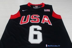 Maillot NBA Pas Cher USA 2008 James 6 Noir