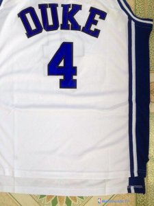 Maillot NCAA Pas Cher Duke J.J.Rougeick 4 Blanc