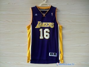 Maillot NBA Pas Cher Los Angeles Lakers Pau Gasol 16 Pourpre