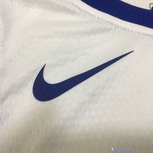 Maillot NBA Pas Cher Golden State Warriors Kevin Durant 35 Nike Retro Blanc 2017/18