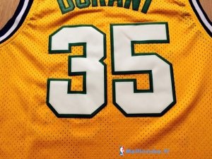 Maillot NBA Pas Cher Seattle Supersonics Kevin Durant 35 Retro Jaune