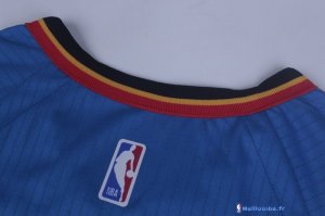 Maillot NBA Pas Cher Oklahoma City Thunder Russell Westbrook 0 Bleu Icon 2017/18