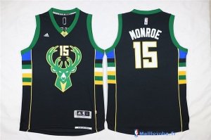 Maillot NBA Pas Cher Milwaukee Bucks Greg Monroe 15 Noir