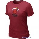 T-Shirt NBA Pas Cher Femme Miami Heat Bordeaux