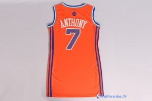 Maillot NBA Pas Cher New York Knicks Femme Carmelo Anthony 7 Orange