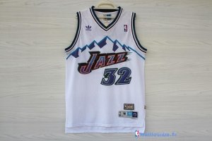 Maillot NBA Pas Cher Utah Jazz Karl Malone 32 Blanc