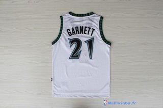 Maillot NBA Pas Cher Minnesota Timberwolves Kevin Garnett 21 Retro Blanc