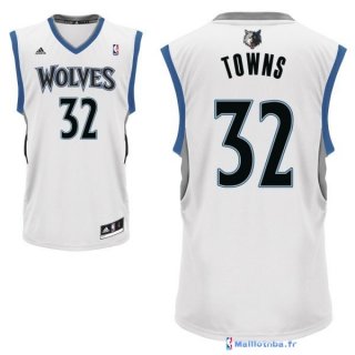 Maillot NBA Pas Cher Minnesota Timberwolves Karl Anthony 32 Towns Blanc