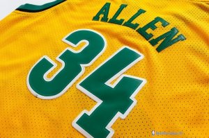 Maillot NBA Pas Cher Seattle Supersonics Ray Allen 34 Jaune