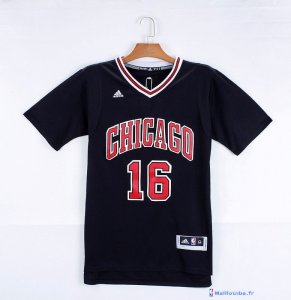 Maillot NBA Pas Cher Chicago Bulls Pau Gasol 16 Noir MC