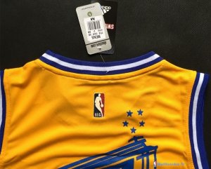 Maillot NBA Pas Cher Golden State Warriors Klay Thompson 11 Jaune