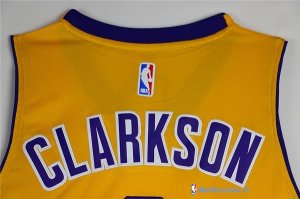 Maillot NBA Pas Cher Los Angeles Lakers Jordan Clarkson 6 Jaune