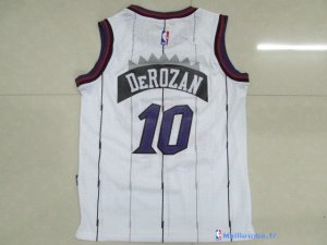 Maillot NBA Pas Cher Toronto Raptors Junior Demar DeRozan 10 Retro Blanc