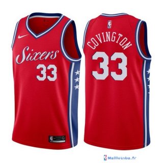 Maillot NBA Pas Cher Philadelphia Sixers Robert Covington 33 Rouge Statement 2017/18