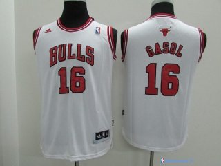 Maillot NBA Pas Cher Chicago Bulls Junior Pau Gasol 16 Blanc