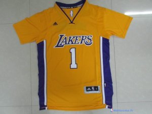 Maillot NBA Pas Cher Los Angeles Lakers D'Angelo Russell 1 Jaune MC