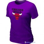 T-Shirt NBA Pas Cher Femme Chicago Bulls Pourpre