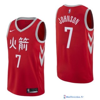 Maillot NBA Pas Cher Houston Rockets Joe Johnson 7 Nike Rouge Ville 2017/18